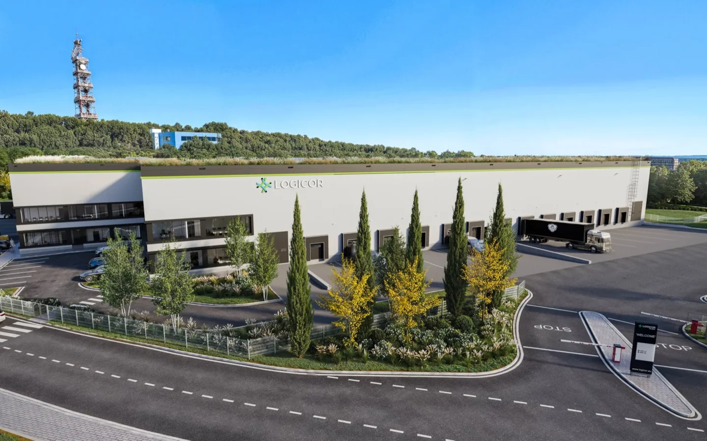 Logicor Pilsen, Plzeň – sklady a výrobní haly k pronájmu, vizualizace 1