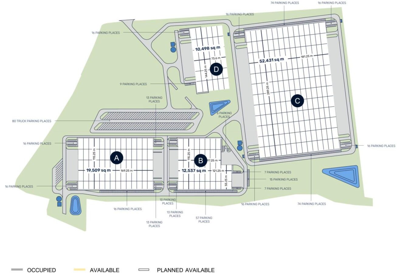 Panattoni Park Brno South II – situace parku
