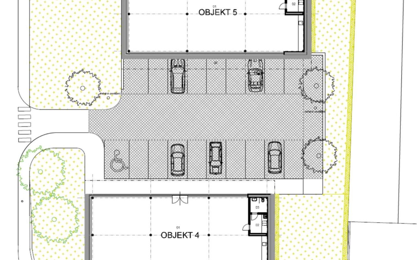 Showroom k pronájmu, Náchodská, Praha 9 – Horní Počernice, situace areálu