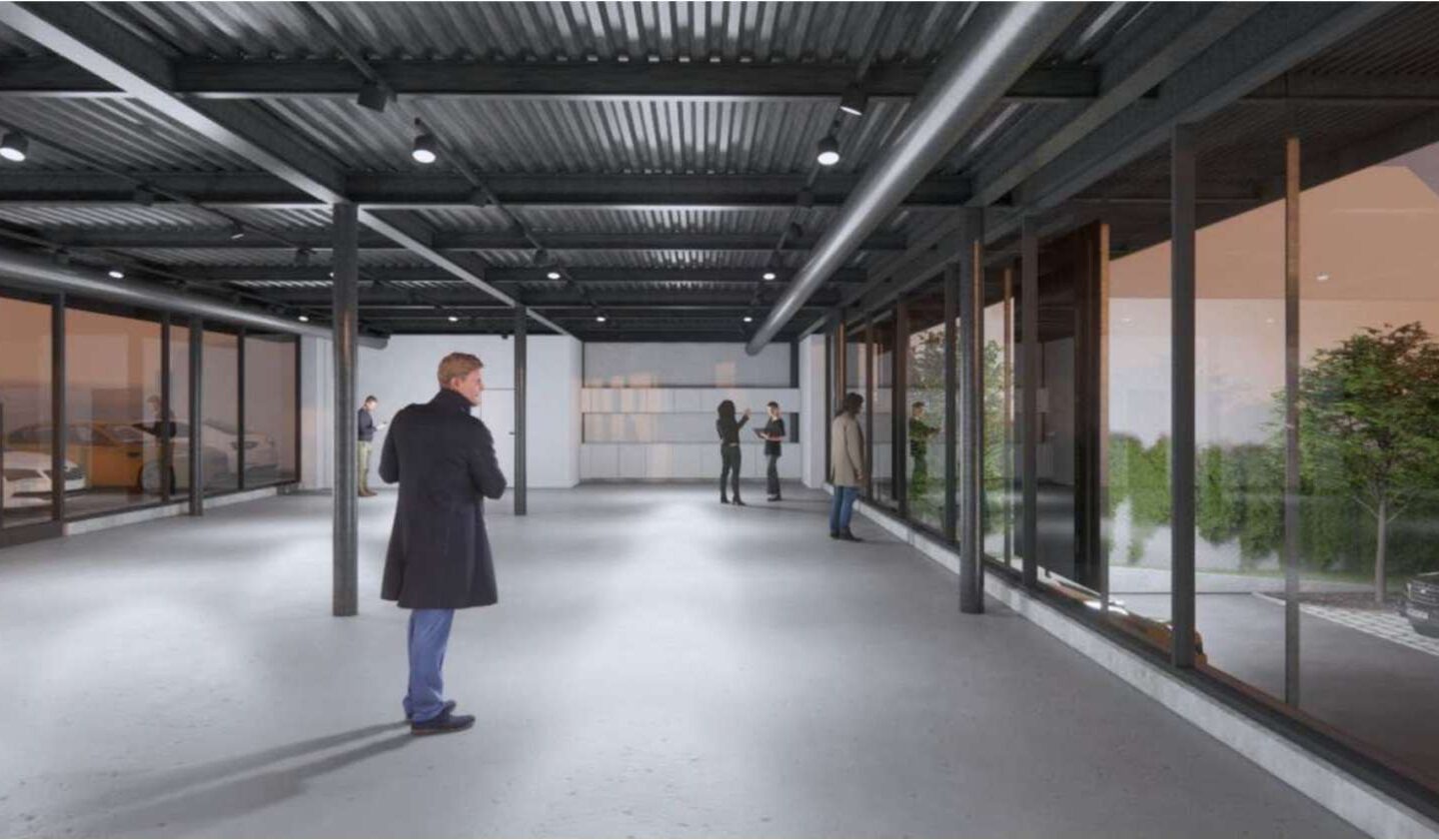 Showroom k pronájmu, Náchodská, Praha 9 – Horní Počernice, vizualizace interiéru